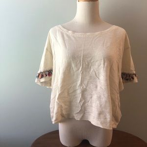 Lilka (Anthro Brand) Crop Pom Top size S